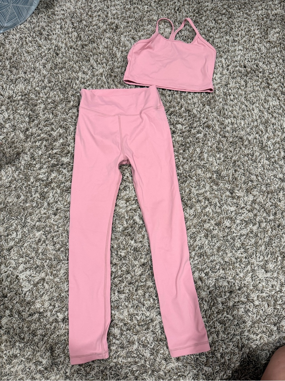 Girls' Pink High-Waist Active Leggings